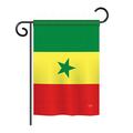 Gardencontrol 13 x 18.5 in. Senegal Nationality Vertical Double Sided Garden Flag Set with Banner Pole GA4127030